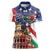 Italian American Heritage Month Women Polo Shirt USA Eagle and The Colosseum with National Flag