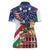 Italian American Heritage Month Women Polo Shirt USA Eagle and The Colosseum with National Flag