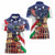 Italian American Heritage Month Women Polo Shirt USA Eagle and The Colosseum with National Flag