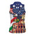 Italian American Heritage Month Women Sleeveless Polo Shirt USA Eagle and The Colosseum with National Flag