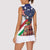 Italian American Heritage Month Women Sleeveless Polo Shirt USA Eagle and The Colosseum with National Flag