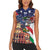 Italian American Heritage Month Women Sleeveless Polo Shirt USA Eagle and The Colosseum with National Flag