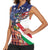 Italian American Heritage Month Women Sleeveless Polo Shirt USA Eagle and The Colosseum with National Flag