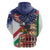 Italian American Heritage Month Zip Hoodie USA Eagle and The Colosseum with National Flag