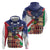 Italian American Heritage Month Zip Hoodie USA Eagle and The Colosseum with National Flag