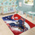 Polish American Heritage Month Area Rug USA Eagle and Poland Eagle with National Flag - Wonder Print Shop