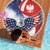 Polish American Heritage Month Beach Blanket USA Eagle and Poland Eagle with National Flag - Wonder Print Shop