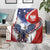 Polish American Heritage Month Blanket USA Eagle and Poland Eagle with National Flag