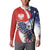 Polish American Heritage Month Button Sweatshirt USA Eagle and Poland Eagle with National Flag - Wonder Print Shop