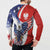 Polish American Heritage Month Button Sweatshirt USA Eagle and Poland Eagle with National Flag - Wonder Print Shop