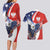 Polish American Heritage Month Couples Matching Long Sleeve Bodycon Dress and Hawaiian Shirt USA Eagle and Poland Eagle with National Flag - Wonder Print Shop