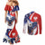 Polish American Heritage Month Couples Matching Mermaid Dress and Long Sleeve Button Shirt USA Eagle and Poland Eagle with National Flag