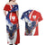 Polish American Heritage Month Couples Matching Off Shoulder Maxi Dress and Hawaiian Shirt USA Eagle and Poland Eagle with National Flag - Wonder Print Shop