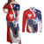 Polish American Heritage Month Couples Matching Off Shoulder Maxi Dress and Long Sleeve Button Shirt USA Eagle and Poland Eagle with National Flag - Wonder Print Shop