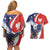 Polish American Heritage Month Couples Matching Off Shoulder Short Dress and Hawaiian Shirt USA Eagle and Poland Eagle with National Flag - Wonder Print Shop