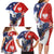 Polish American Heritage Month Family Matching Long Sleeve Bodycon Dress and Hawaiian Shirt USA Eagle and Poland Eagle with National Flag - Wonder Print Shop