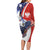 Polish American Heritage Month Family Matching Long Sleeve Bodycon Dress and Hawaiian Shirt USA Eagle and Poland Eagle with National Flag - Wonder Print Shop