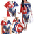 Polish American Heritage Month Family Matching Off The Shoulder Long Sleeve Dress and Hawaiian Shirt USA Eagle and Poland Eagle with National Flag - Wonder Print Shop