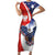 Polish American Heritage Month Family Matching Short Sleeve Bodycon Dress and Hawaiian Shirt USA Eagle and Poland Eagle with National Flag - Wonder Print Shop