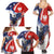 Polish American Heritage Month Family Matching Summer Maxi Dress and Hawaiian Shirt USA Eagle and Poland Eagle with National Flag - Wonder Print Shop