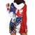 Polish American Heritage Month Hoodie Dress USA Eagle and Poland Eagle with National Flag - Wonder Print Shop