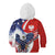 Polish American Heritage Month Kid Hoodie USA Eagle and Poland Eagle with National Flag - Wonder Print Shop