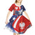 Polish American Heritage Month Kid Short Sleeve Dress USA Eagle and Poland Eagle with National Flag - Wonder Print Shop