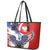 Polish American Heritage Month Leather Tote Bag USA Eagle and Poland Eagle with National Flag - Wonder Print Shop