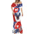 Polish American Heritage Month Mermaid Dress USA Eagle and Poland Eagle with National Flag - Wonder Print Shop