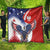 Polish American Heritage Month Quilt USA Eagle and Poland Eagle with National Flag