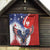 Polish American Heritage Month Quilt USA Eagle and Poland Eagle with National Flag