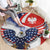 Polish American Heritage Month Round Carpet USA Eagle and Poland Eagle with National Flag