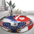 Polish American Heritage Month Round Carpet USA Eagle and Poland Eagle with National Flag