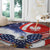 Polish American Heritage Month Round Carpet USA Eagle and Poland Eagle with National Flag