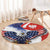 Polish American Heritage Month Round Carpet USA Eagle and Poland Eagle with National Flag