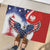 Polish American Heritage Month Rubber Doormat USA Eagle and Poland Eagle with National Flag