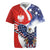 Polish American Heritage Month Rugby Jersey USA Eagle and Poland Eagle with National Flag