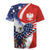 Polish American Heritage Month Rugby Jersey USA Eagle and Poland Eagle with National Flag