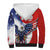 Polish American Heritage Month Sherpa Hoodie USA Eagle and Poland Eagle with National Flag