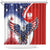 Polish American Heritage Month Shower Curtain USA Eagle and Poland Eagle with National Flag