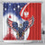 Polish American Heritage Month Shower Curtain USA Eagle and Poland Eagle with National Flag