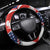 Polish American Heritage Month Steering Wheel Cover USA Eagle and Poland Eagle with National Flag