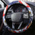 Polish American Heritage Month Steering Wheel Cover USA Eagle and Poland Eagle with National Flag