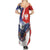 Polish American Heritage Month Summer Maxi Dress USA Eagle and Poland Eagle with National Flag