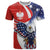 Polish American Heritage Month T Shirt USA Eagle and Poland Eagle with National Flag