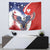 Polish American Heritage Month Tapestry USA Eagle and Poland Eagle with National Flag