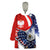 Polish American Heritage Month Wearable Blanket Hoodie USA Eagle and Poland Eagle with National Flag