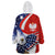 Polish American Heritage Month Wearable Blanket Hoodie USA Eagle and Poland Eagle with National Flag