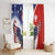 Polish American Heritage Month Window Curtain USA Eagle and Poland Eagle with National Flag