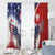 Polish American Heritage Month Window Curtain USA Eagle and Poland Eagle with National Flag